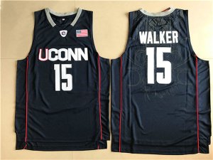 Maillot De Basket NCAA University of Connecticut Kemba Walker 15 Bleu Fonce